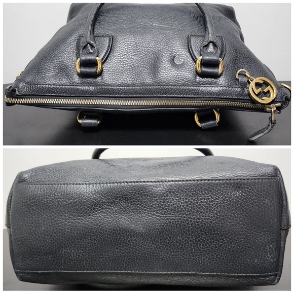 Gucci Black Leather Charmy Satchel Bag. - Picture 4 of 8